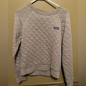 Patagonia quilted brown crewneck